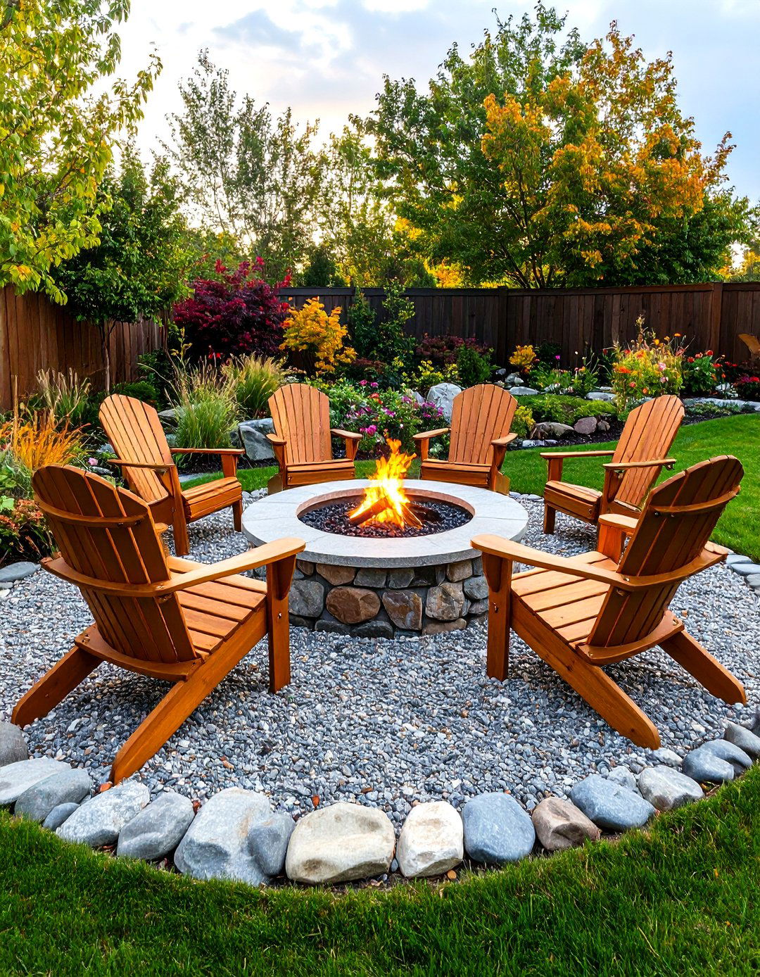 The Fire Pit Gathering Circle - 30 landscape design cost ideas