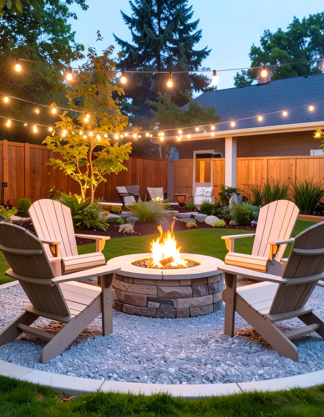 The Fire Pit Gathering Spot - 30 low maintenance landscaping ideas