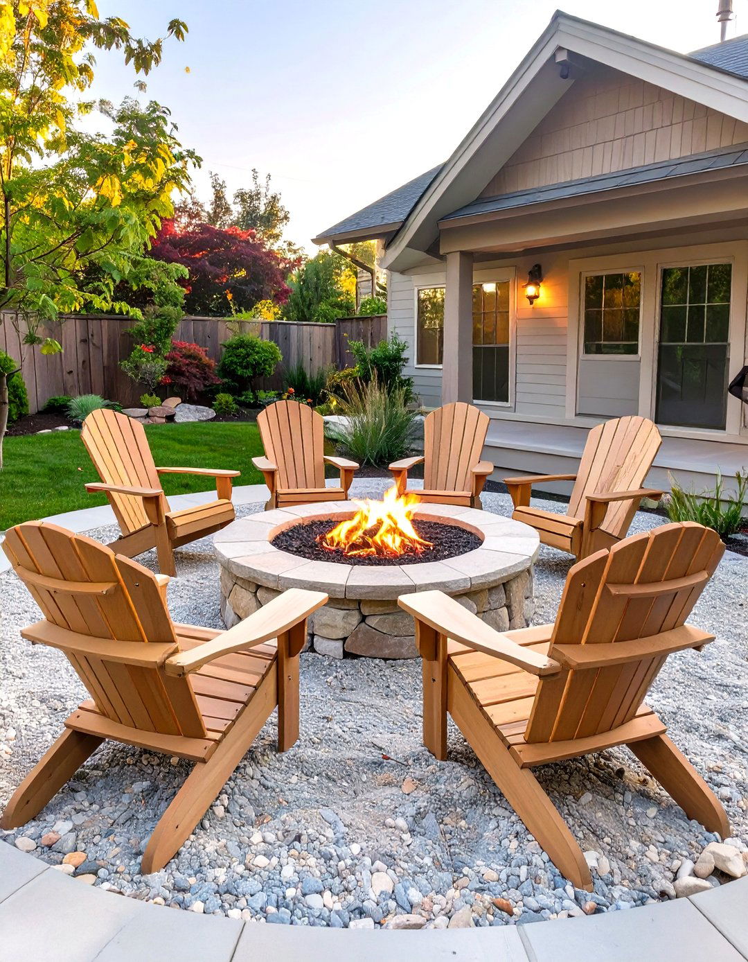 The Fire Pit Seating Circle - 30 cheap backyard makeover ideas