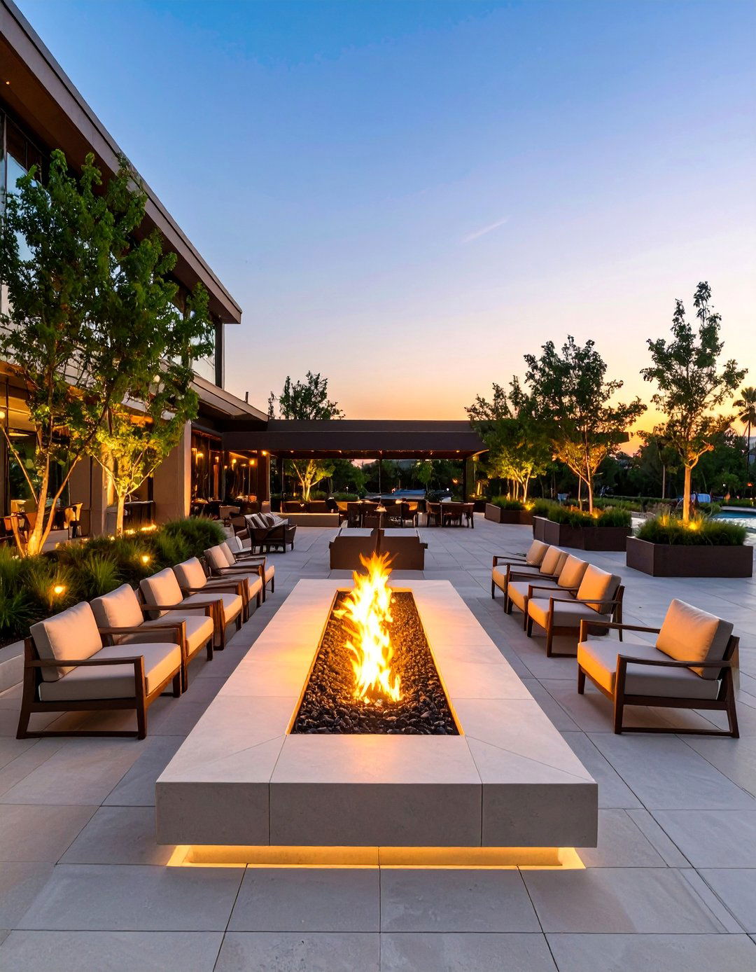 The Fireside Lounge Plaza - 30 commercial landscape design ideas