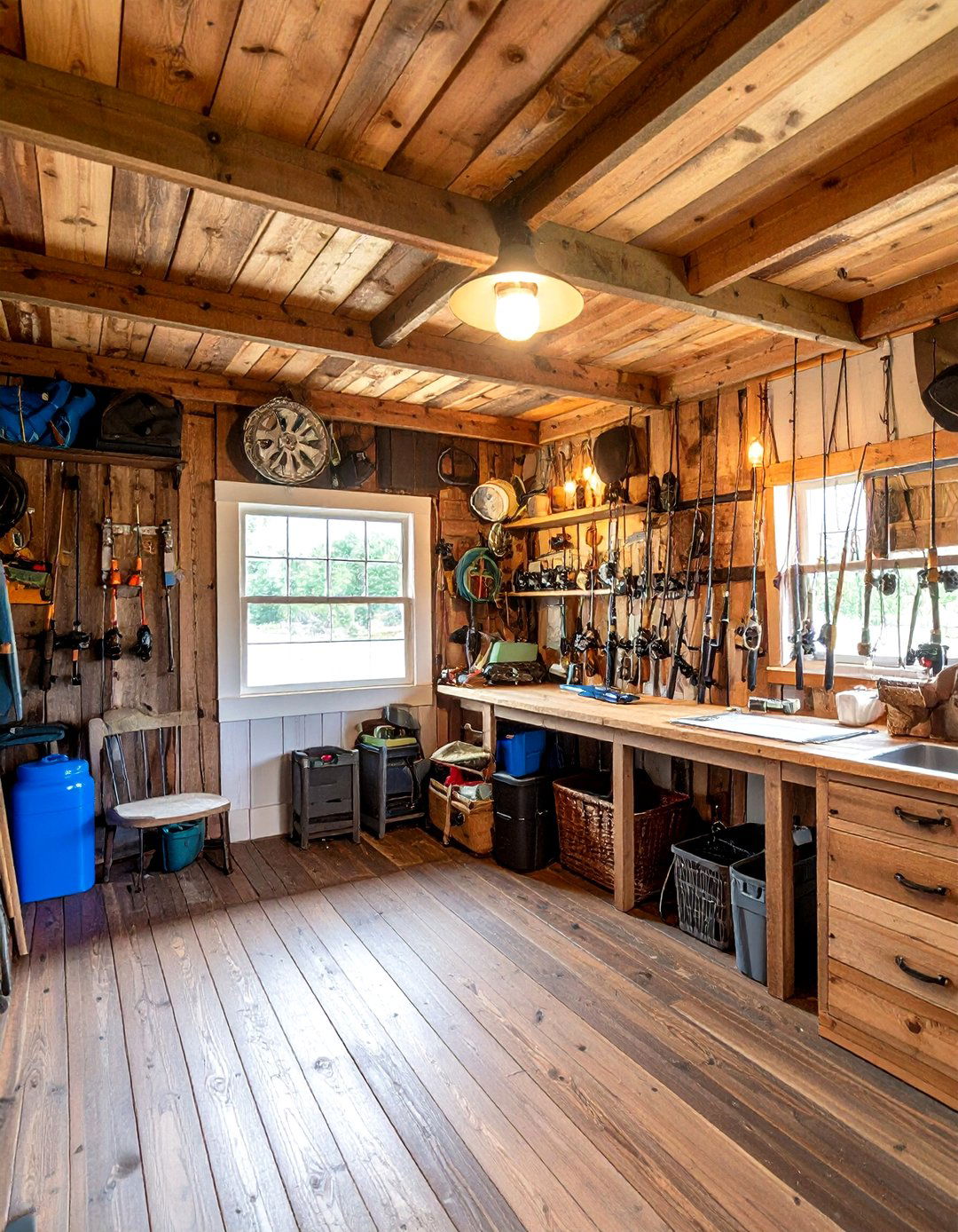 The Fishermans Dockside Cabin - 30 2 car garage man cave ideas