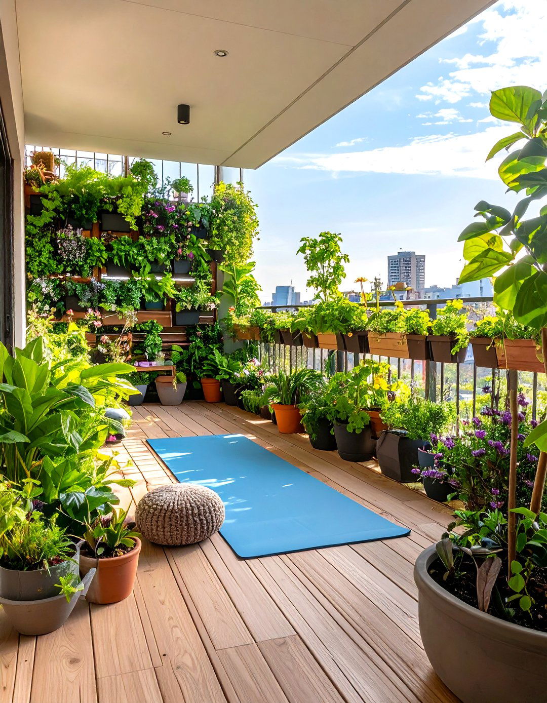The Fitness and Yoga Balcony Garden - 30 ai balcony garden design ideas