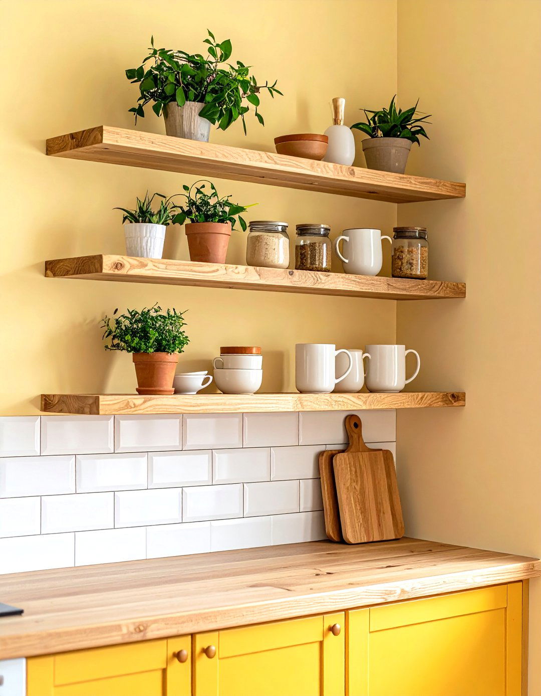 The Floating Corner Shelves - 30 kitchen corner cabinet ideas