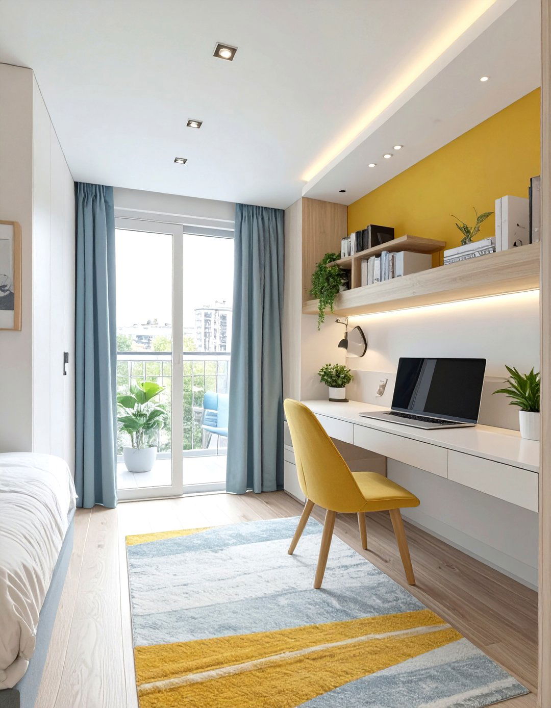 The Floating Desk Bedroom Office - 30 guest bedroom office ideas