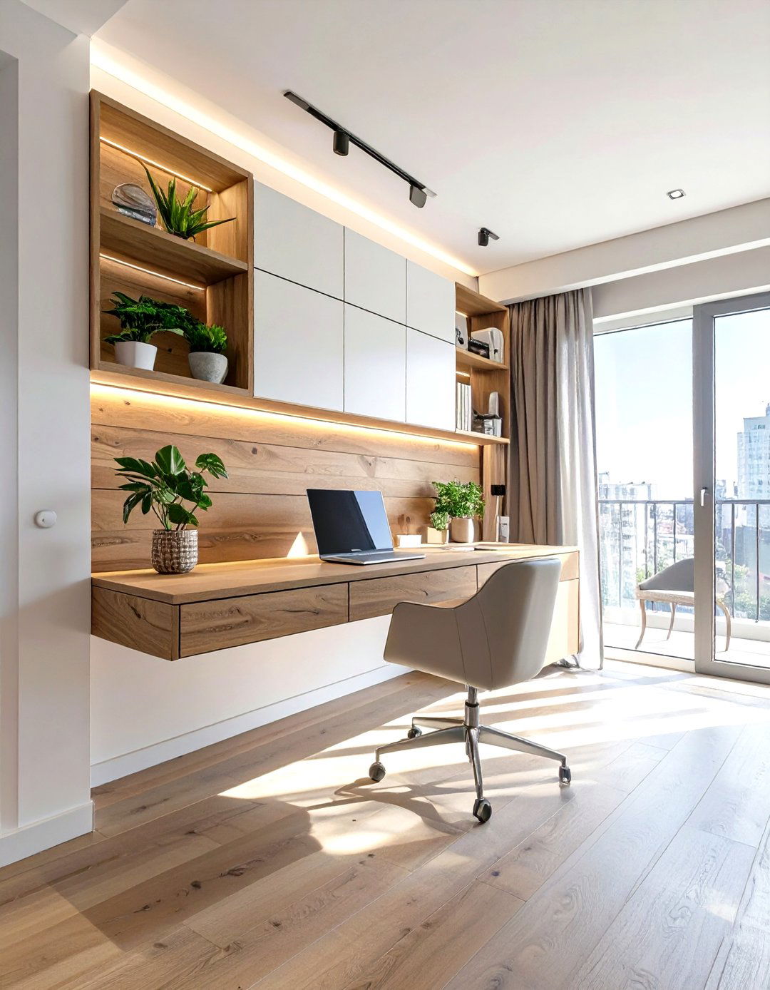 The Floating Desk Home Office - 30 cool home office ideas