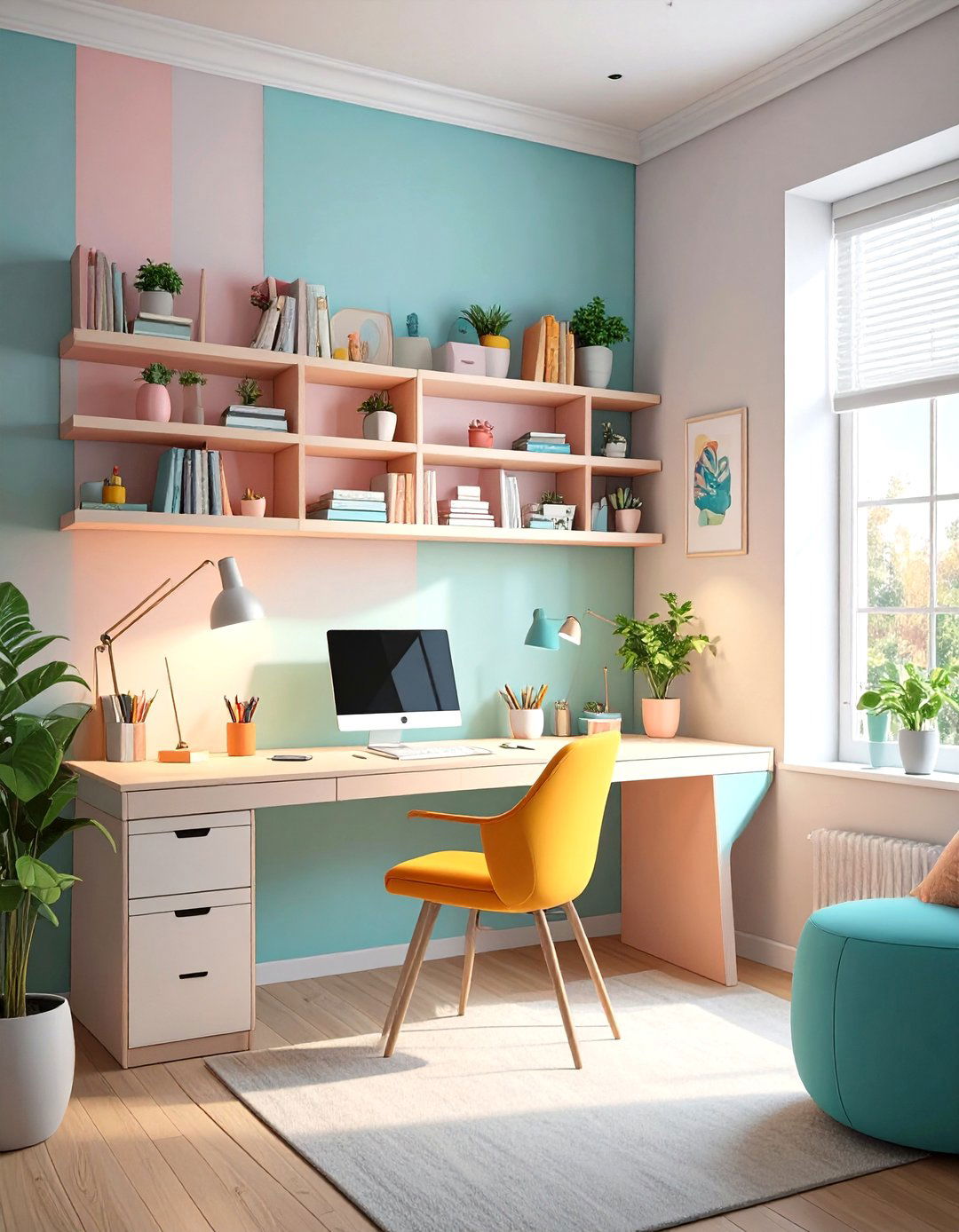 The Floating Desk Solution - 30 office desk organization ideas