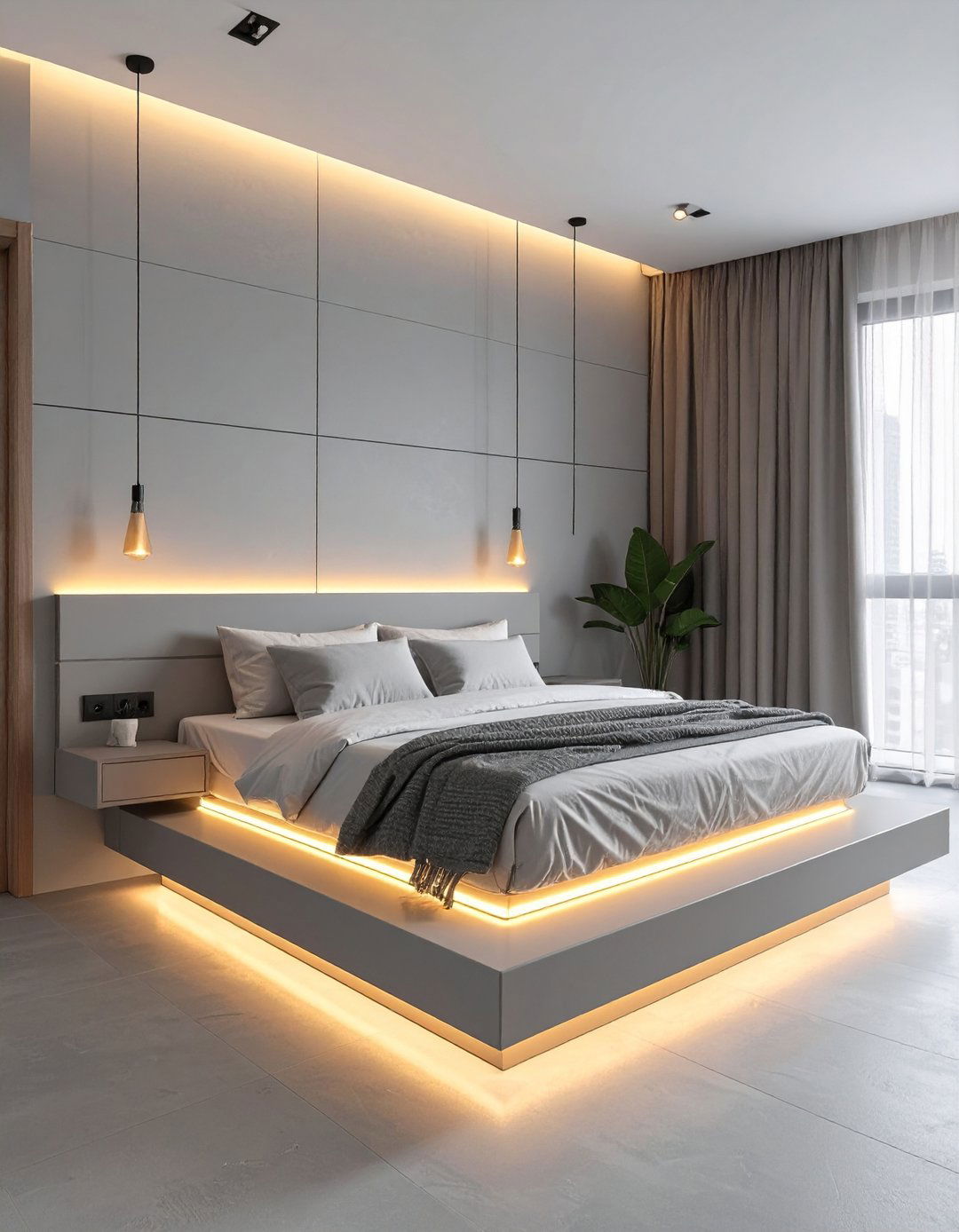 The Floating Elements Minimalist Bedroom - 30 minimalist interior design ideas