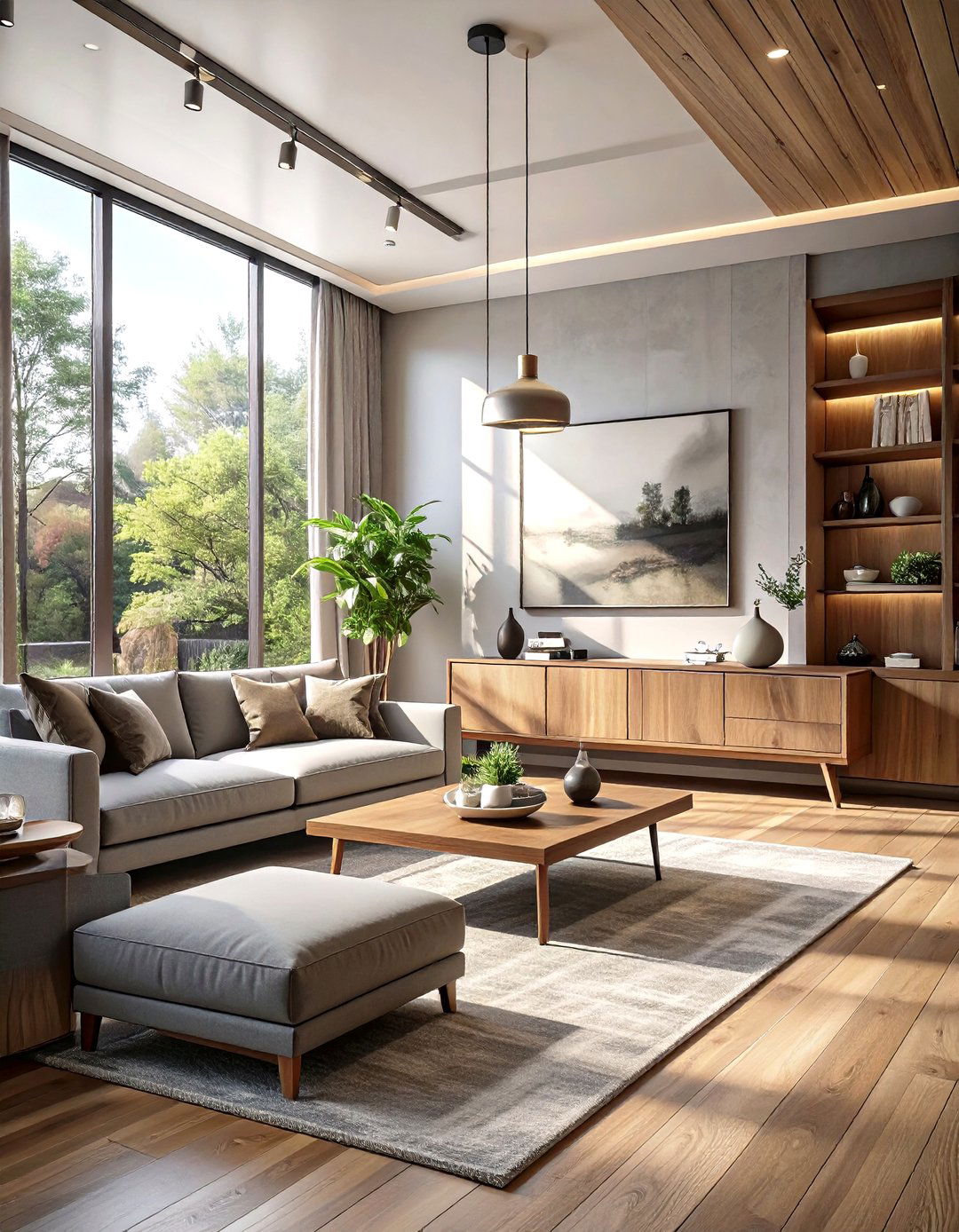 The Floating Furniture Long Living Room Layout - 30 long living room ideas