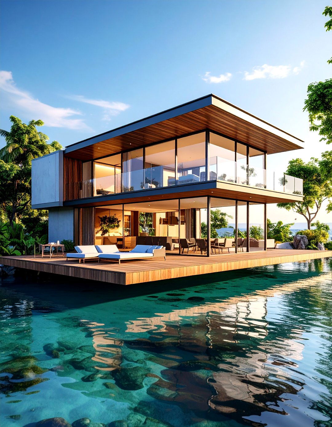 The Floating House on Water - 30 3d house design free ideas