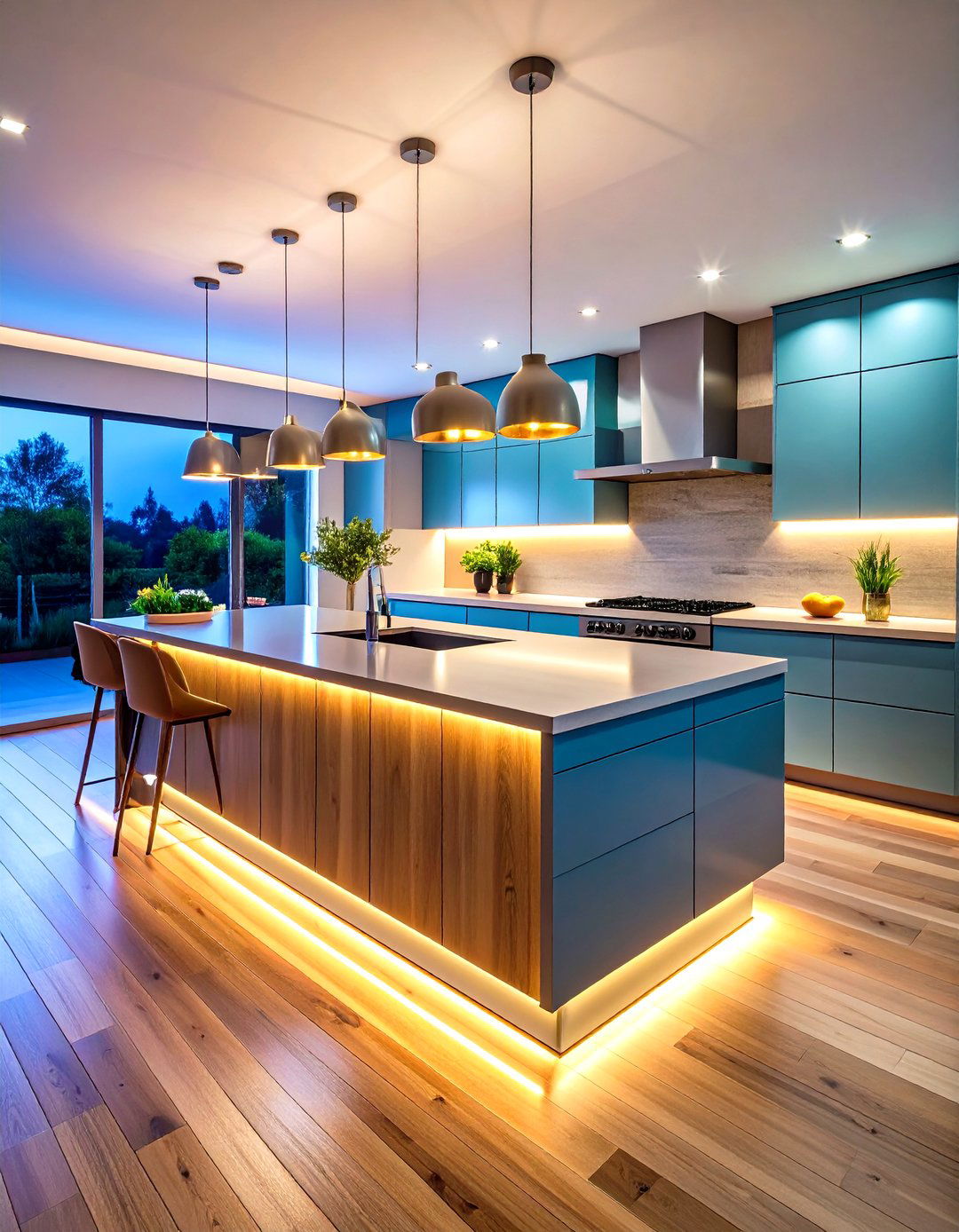 The Floating Kitchen Island Illusion - 30 kitchen layout ideas with island
