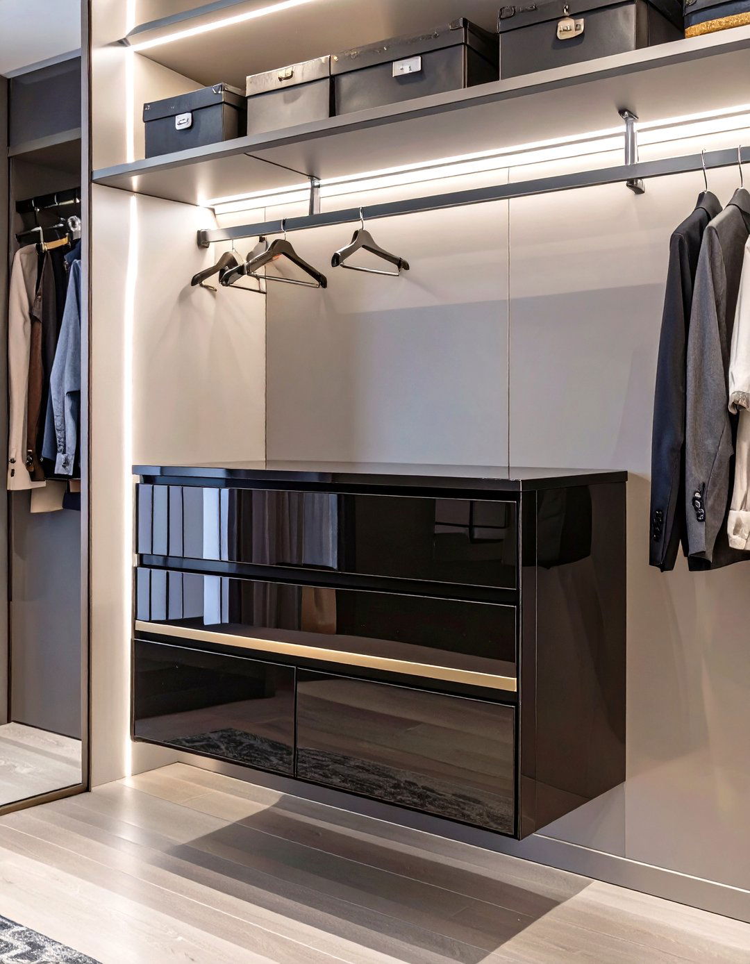 The Floating Wall Mounted Closet Dresser - 30 closet dresser ideas