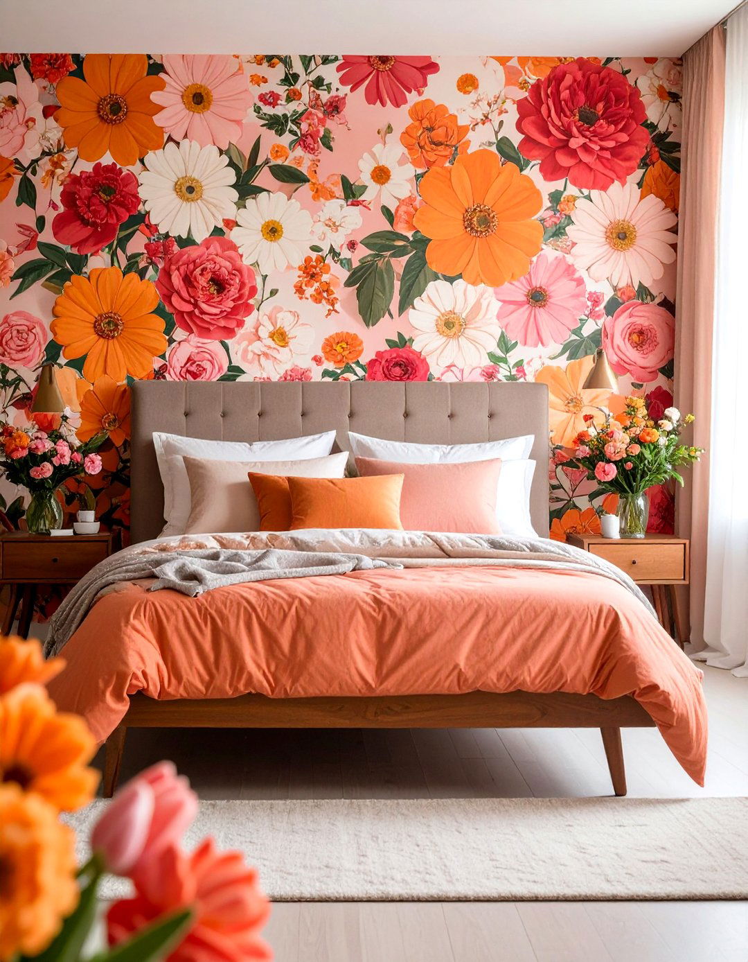 The Floral Power Bedroom - 30 1960s interior design ideas
