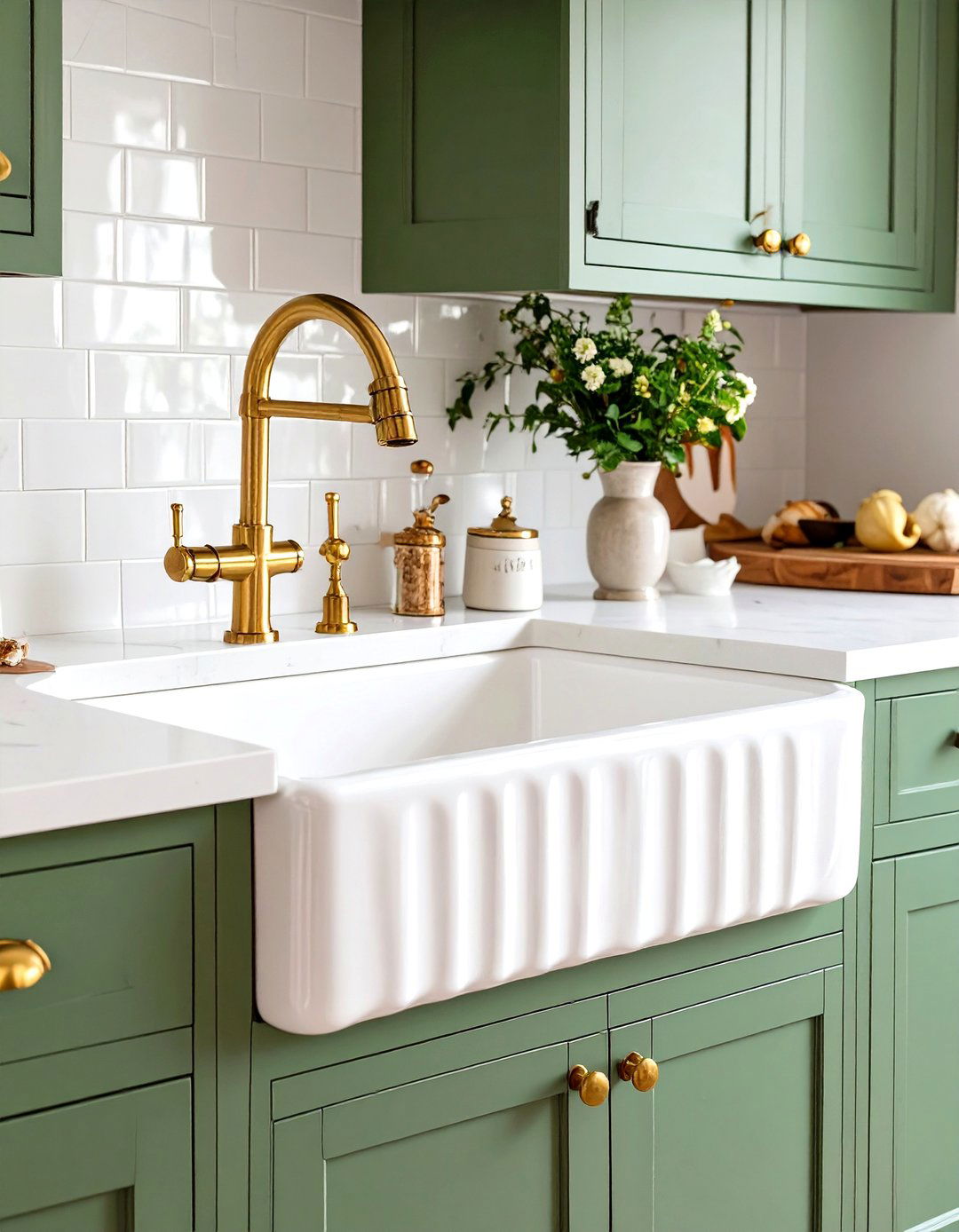 The Fluted Front Farmhouse Kitchen Sink - 30 modern kitchen sink design ideas