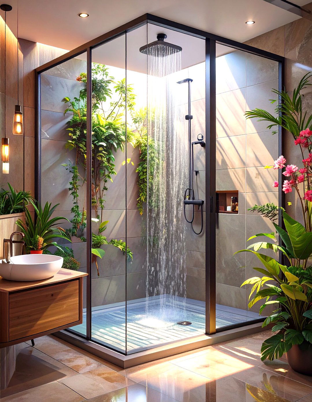 The Fluted Glass Shower - 30 modern shower ideas