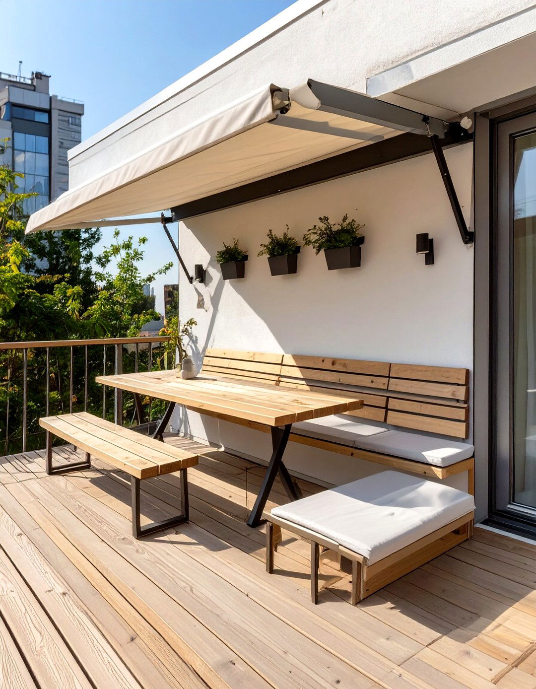 The Fold Away Functional Deck - 30 cozy small deck decorating ideas