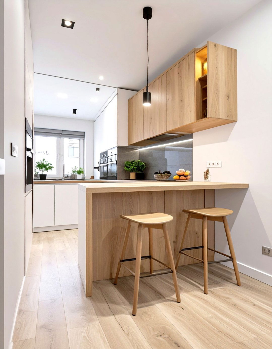The Fold Down Breakfast Bar - 30 narrow kitchen ideas