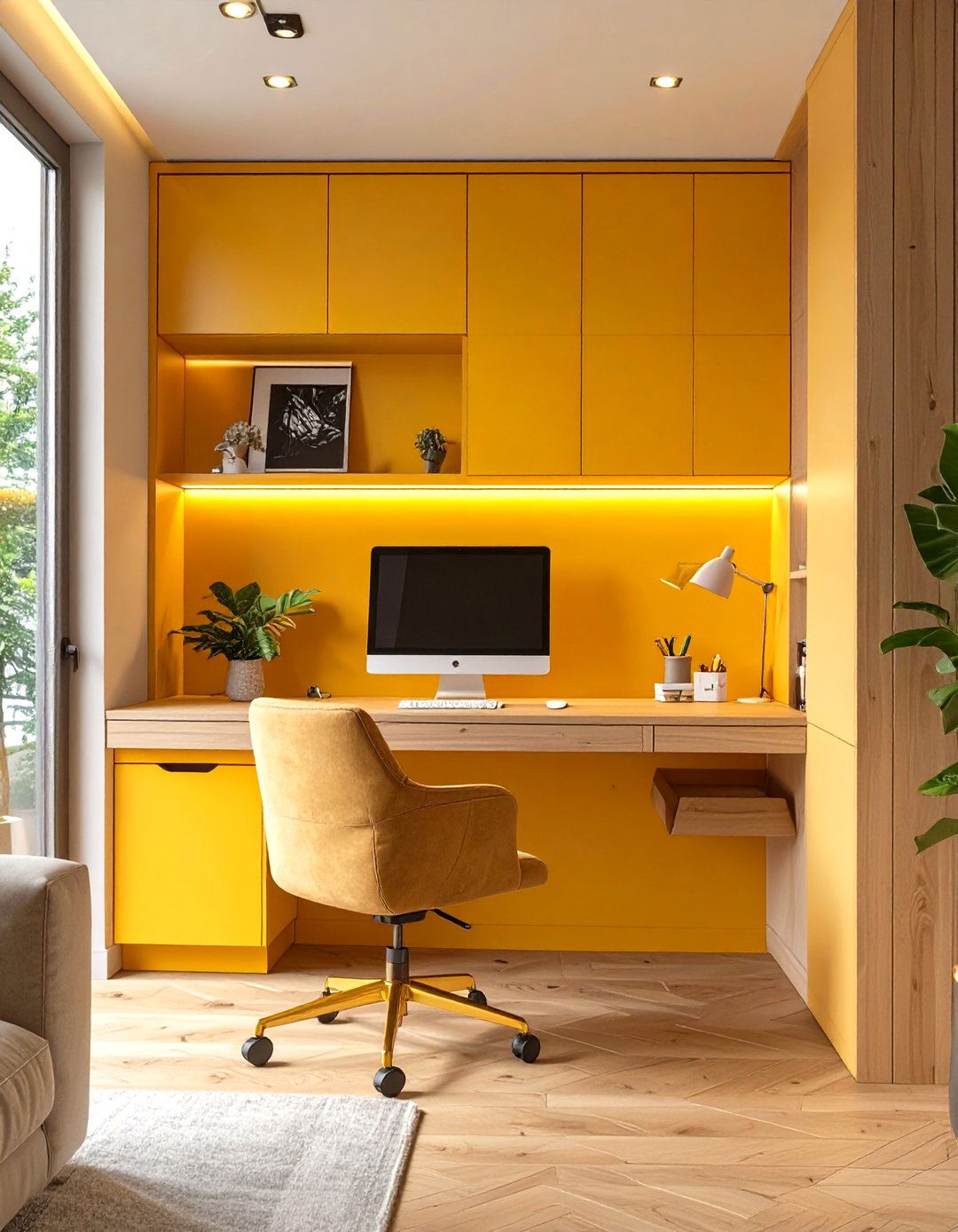 The Fold Down Wall Desk Office - 30 creative small office interior design ideas