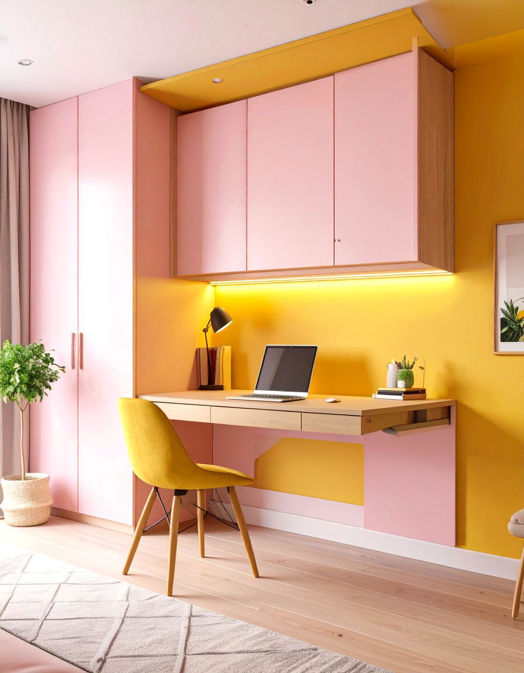 The Fold Down Wall Desk - 30 home office guest room ideas