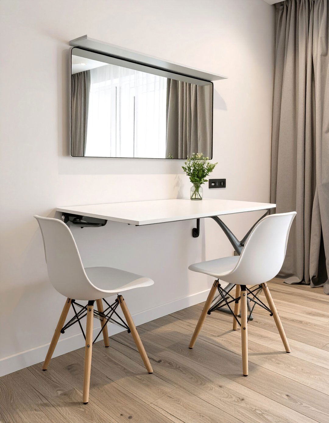 The Fold Down Wall Mounted Dining Table - 30 apartment dining room ideas