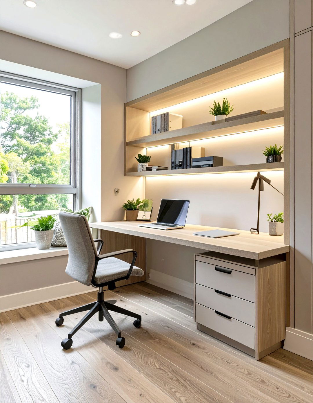 The Fold Down Wall Mounted Office - 30 modern office design ideas for small spaces