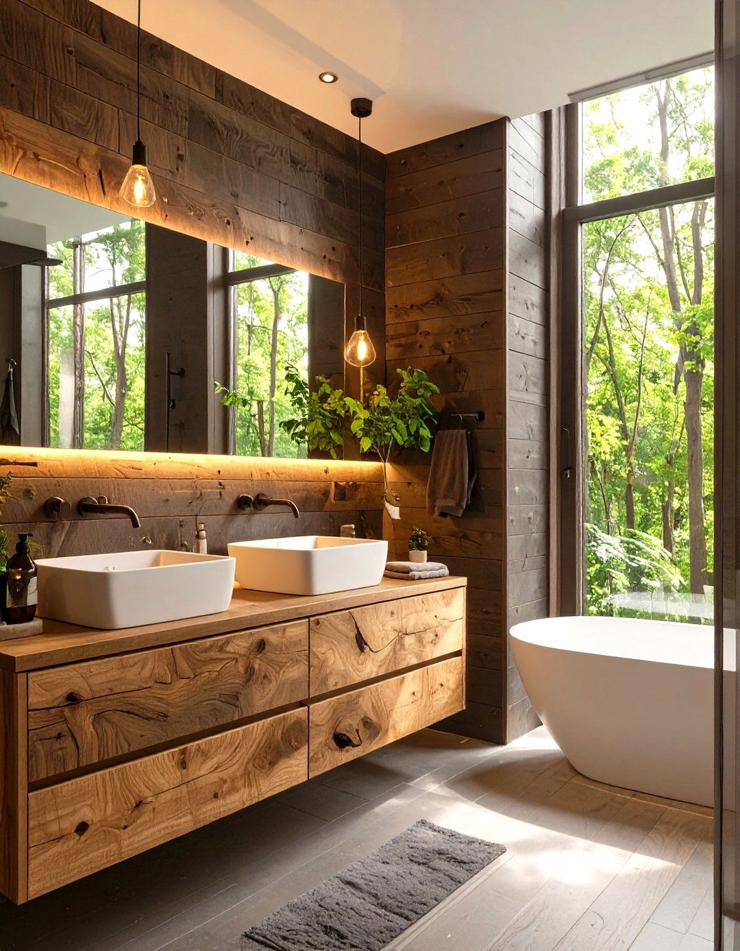 The Forest Inspired Bathroom - 30 moody bathroom ideas