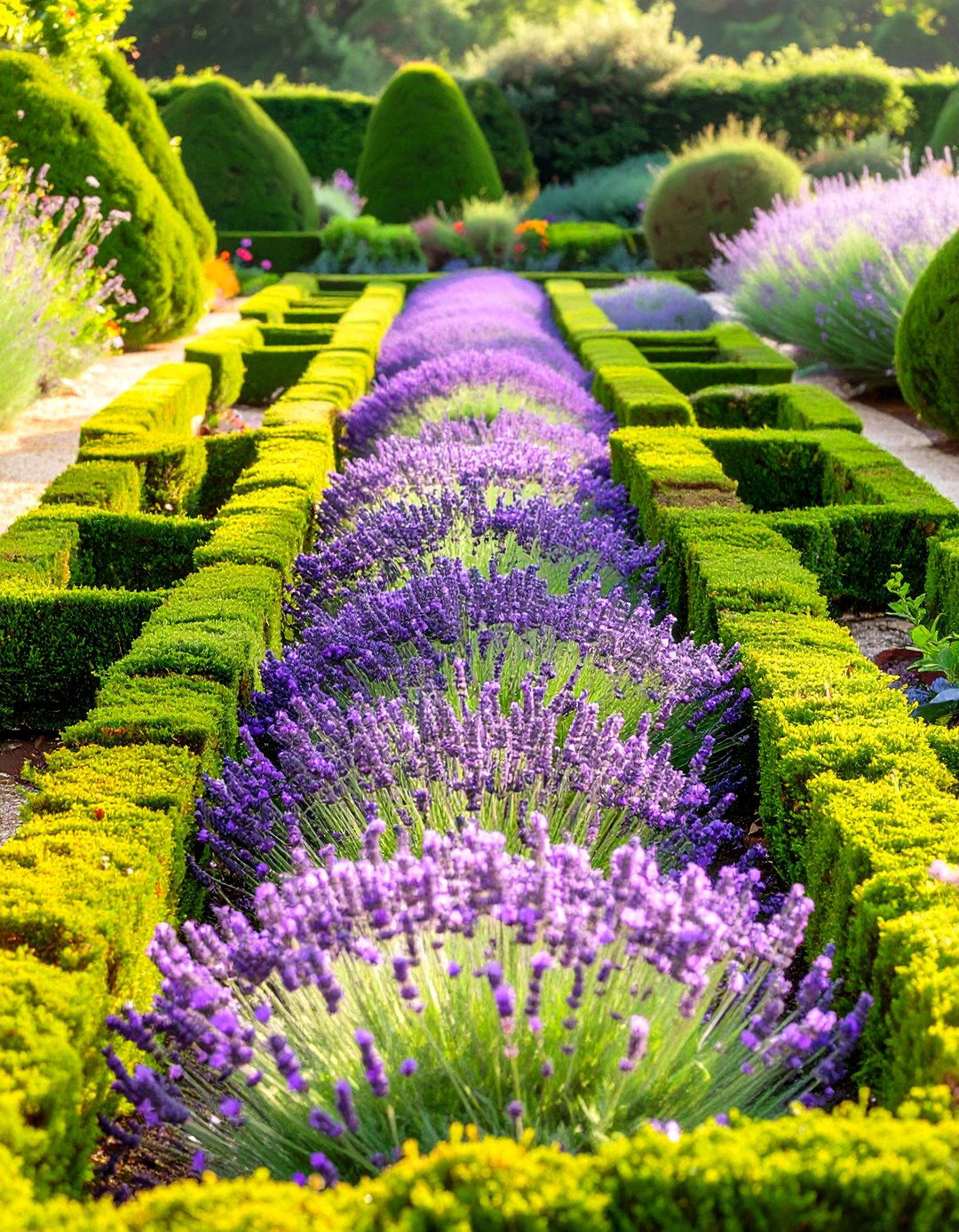 The Formal Boxwood and Perennial Parterre - 30 low maintenance perennial garden designs