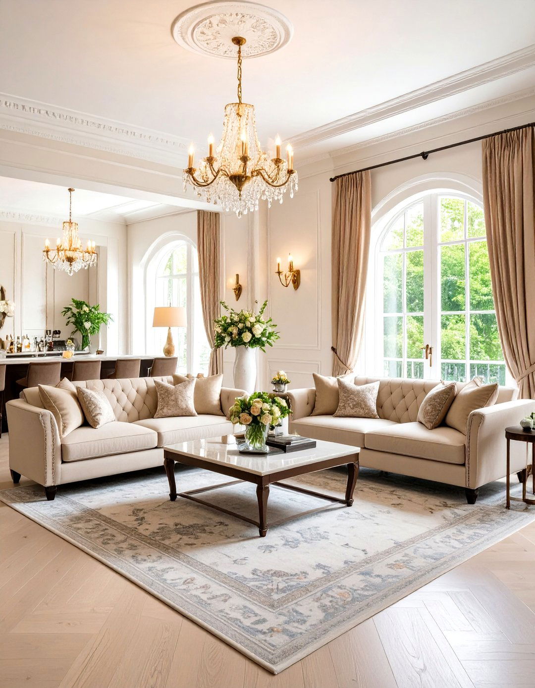 The Formal Conversation Nook Living Room - 30 l shaped living room ideas