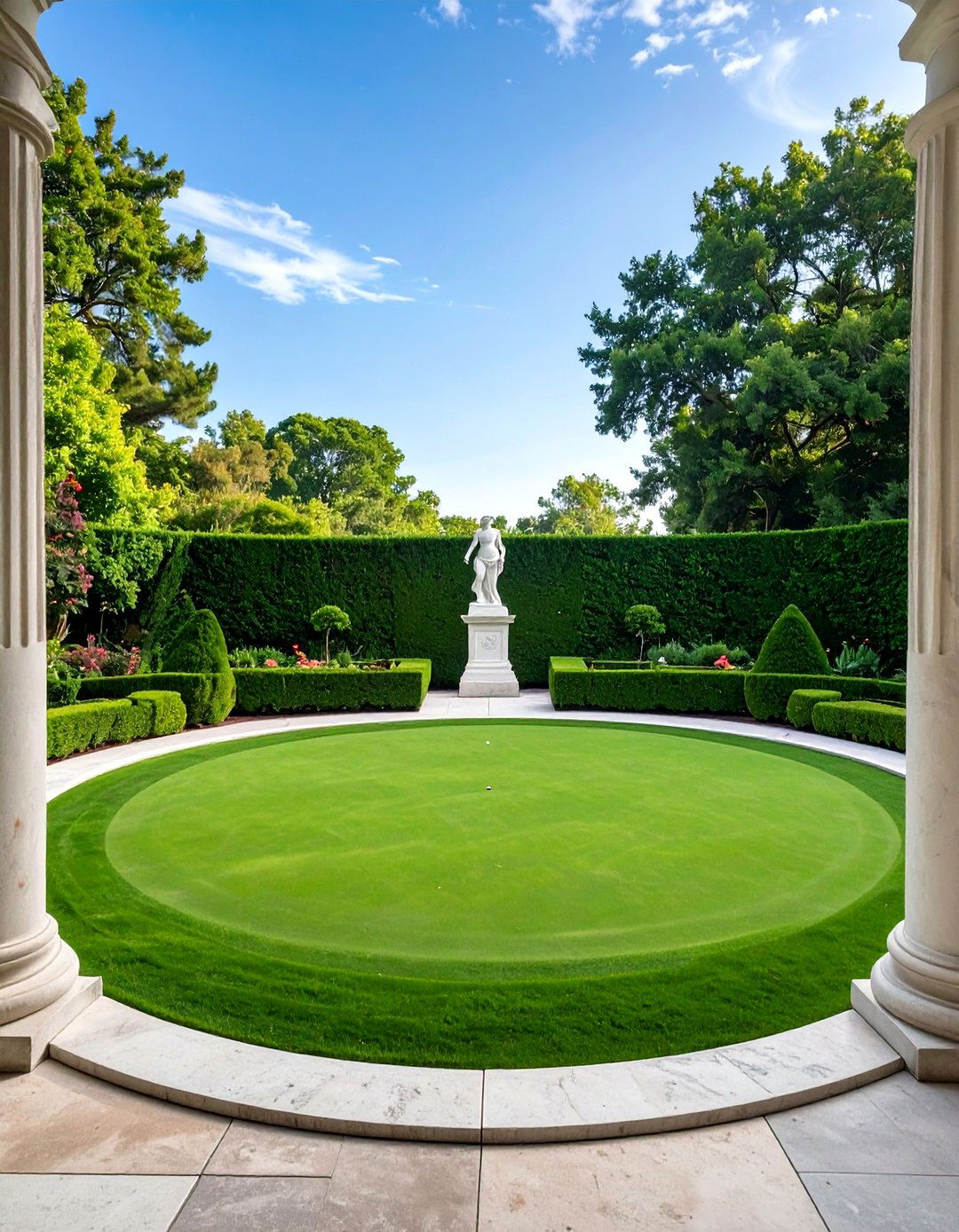 The Formal Estate Putting Green - 30 backyard putting green ideas