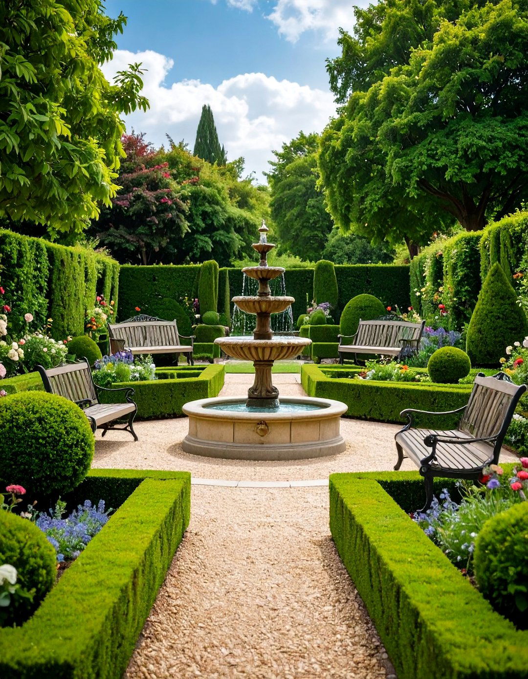 The Formal French Garden - 30 landscaping backyard ideas