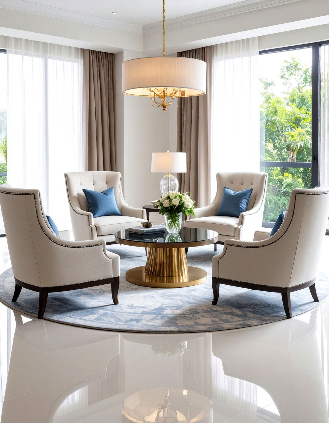 The Formal Living Room Circle - 30 living room seating ideas