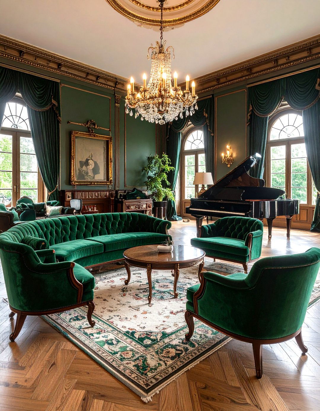The Formal Parlor with Velvet Furnishings - 30 1930s interior design ideas
