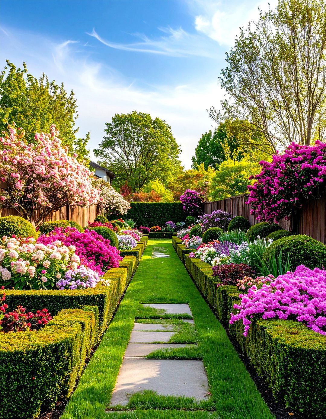 The Formal Parterre Garden - 30 front yard privacy ideas