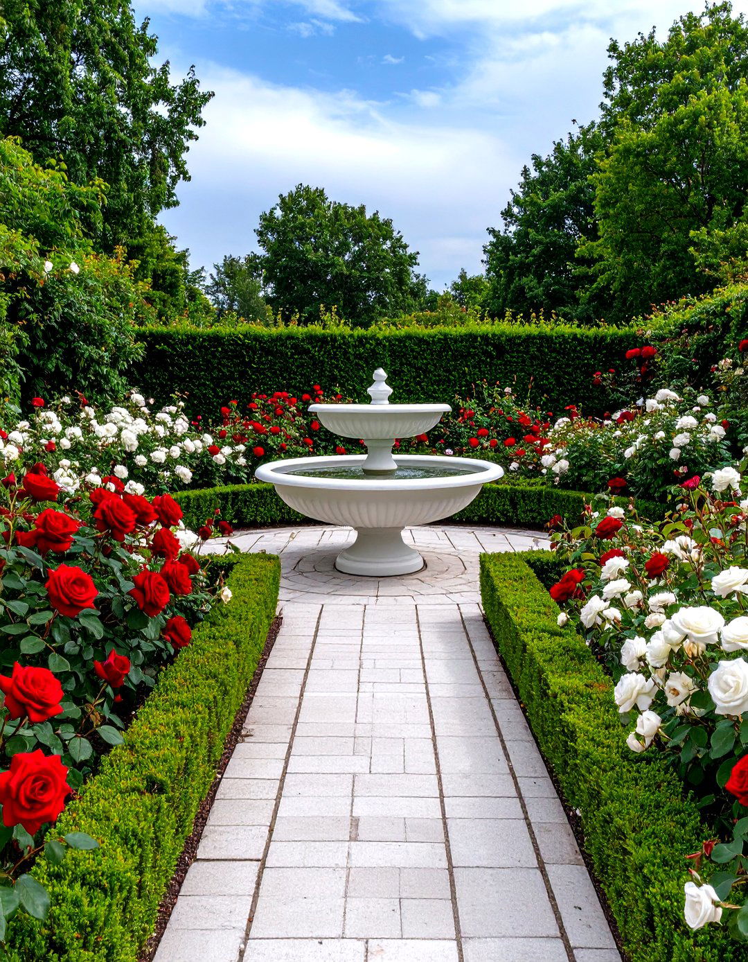 The Formal Rose Garden Front Landscape - 30 front landscape ideas