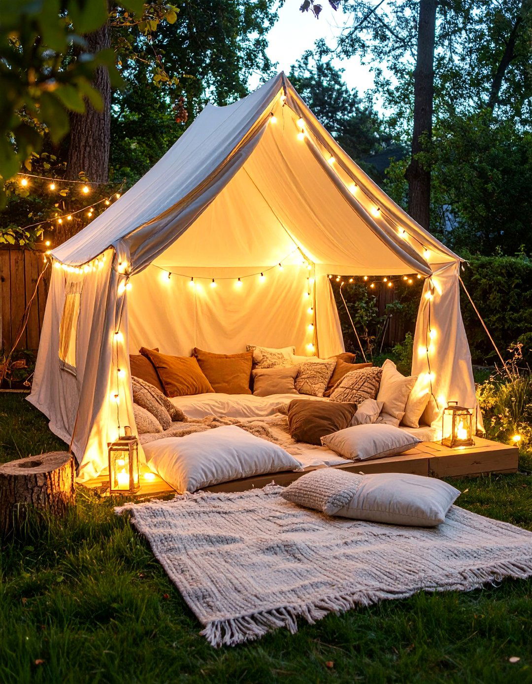 The Fort Building Fantasyland - 30 backyard camping ideas
