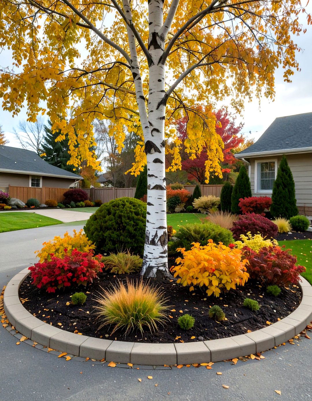 The Four Season Interest Driveway - 30 half circle driveway landscape ideas