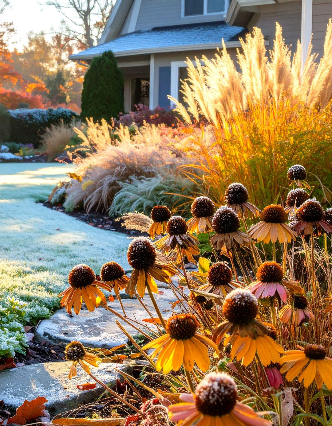The Four Season Interest Perennial Garden - 30 front house full sun perennial garden designs