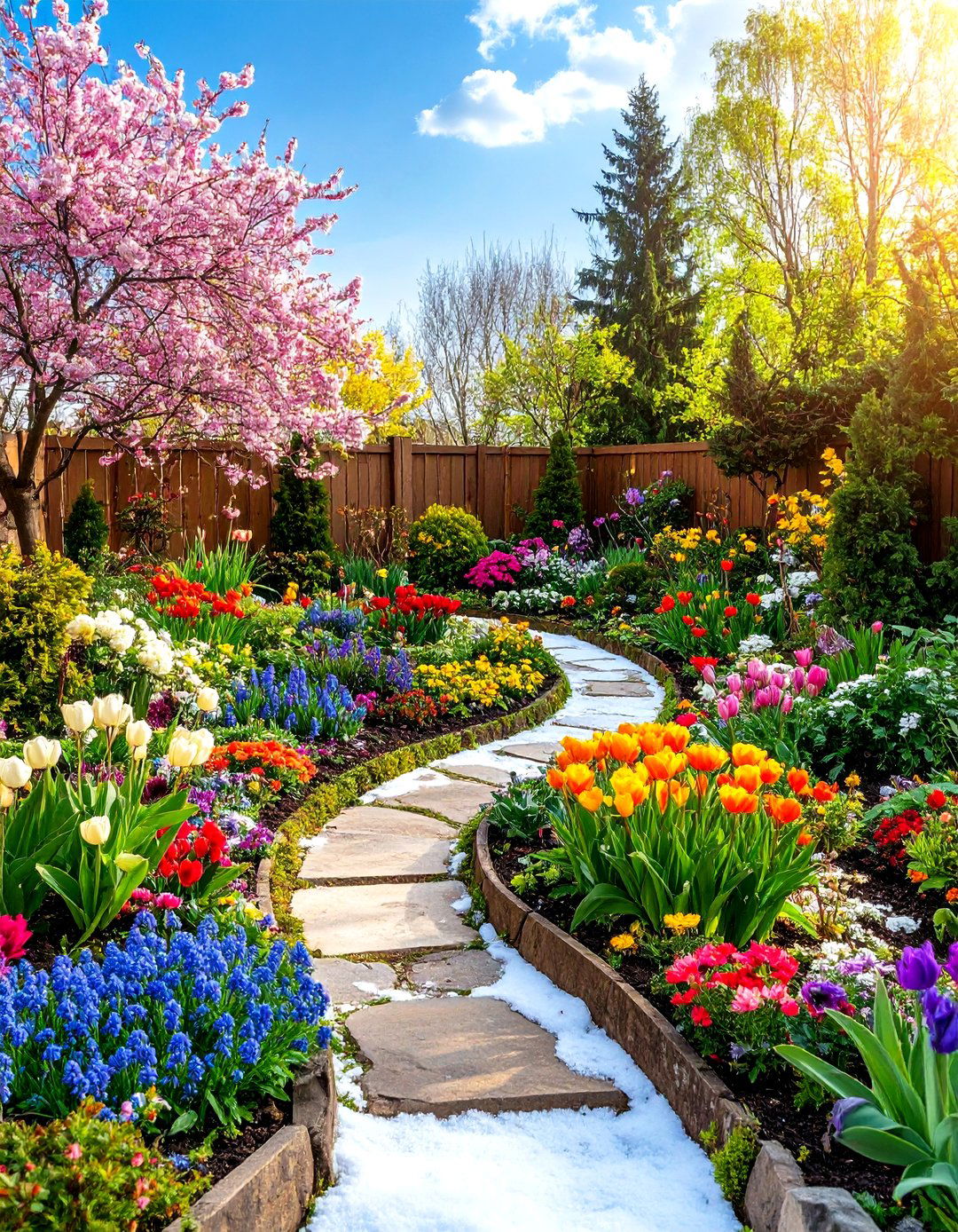 The Four Seasons Fairy Garden - 30 large outdoor fairy garden ideas