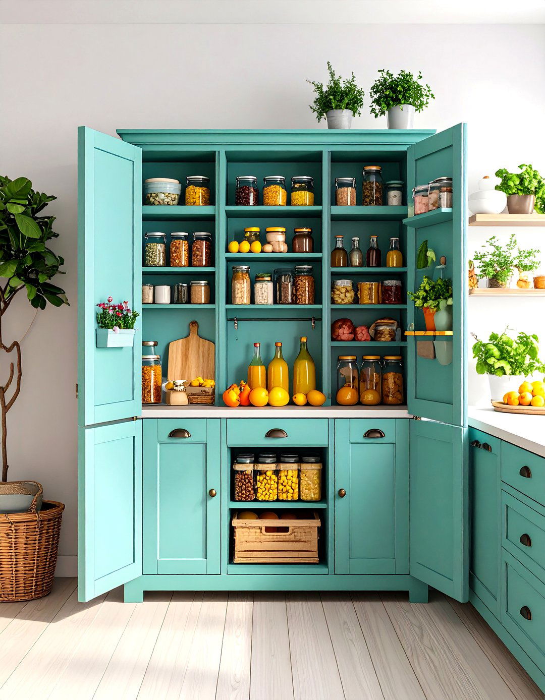 The Freestanding Armoire Kitchen Pantry - 30 kitchen pantry organization ideas