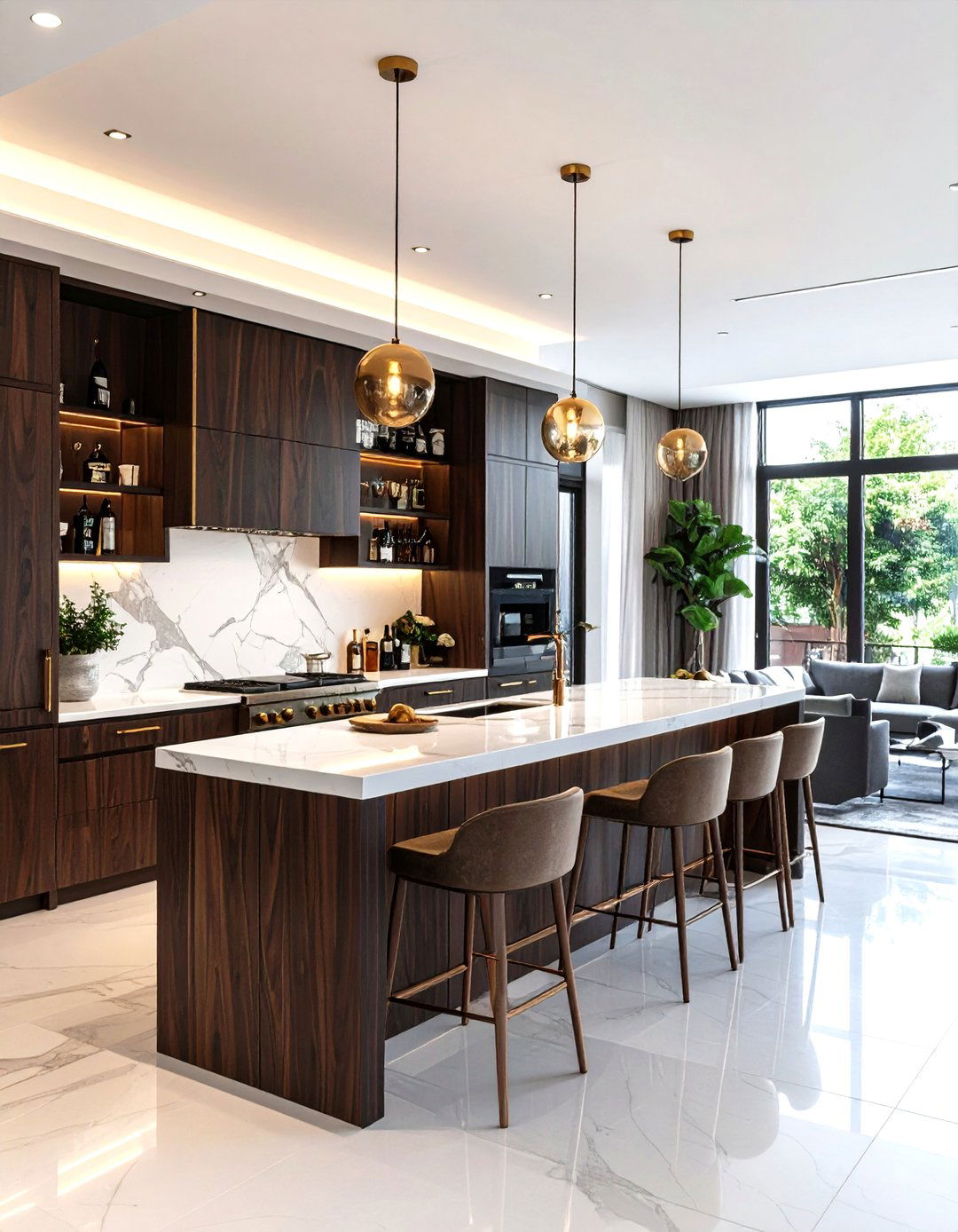 The Freestanding Bar Cabinet Island - 30 living room bar ideas