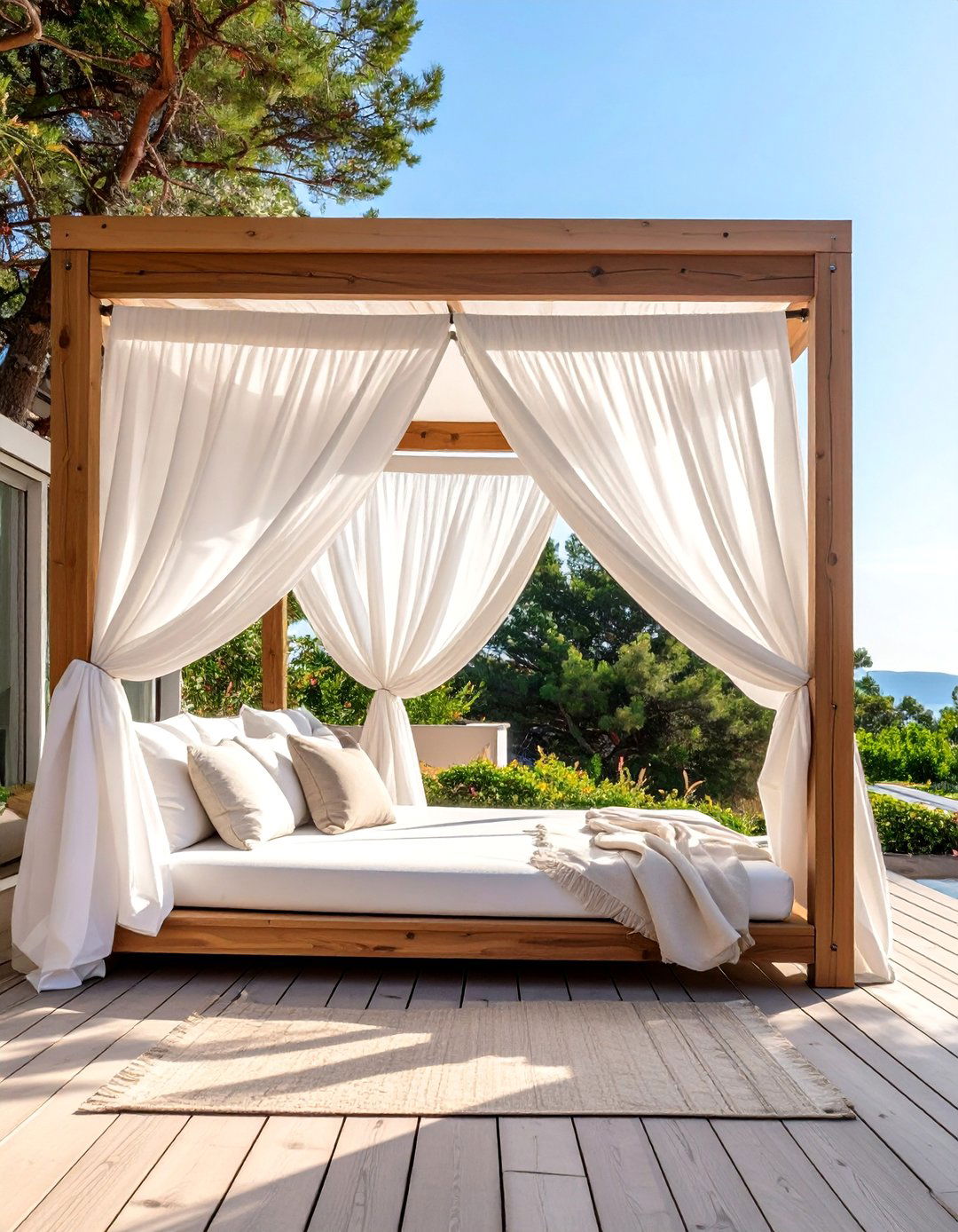 The Freestanding Cabana Awning - 30 deck awning ideas