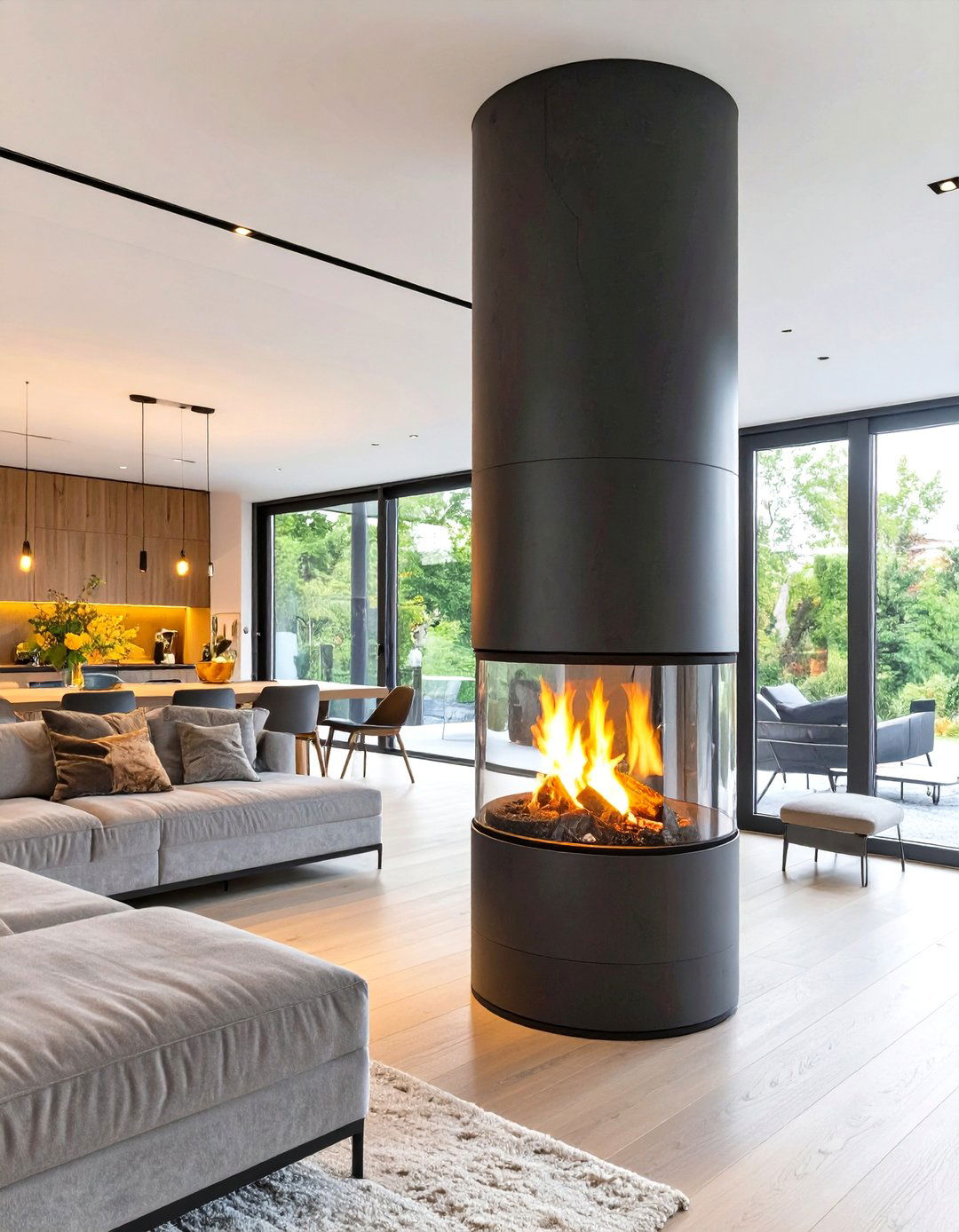 The Freestanding Feature Fireplace - 30 contemporary home design ideas