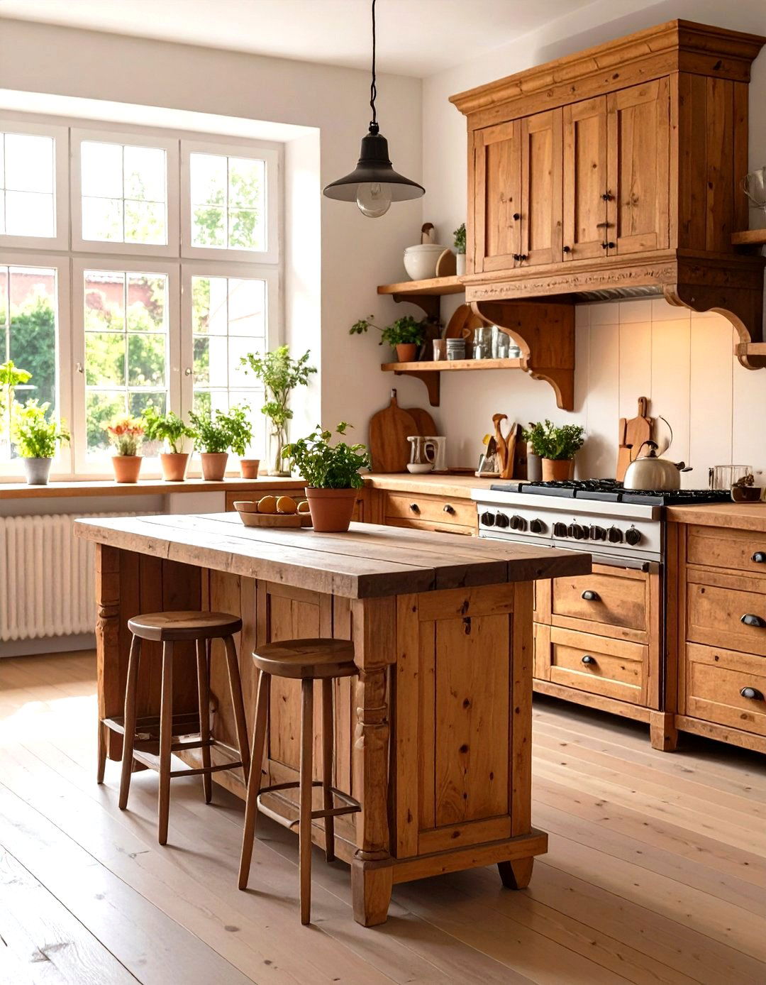 The Freestanding Furniture Kitchen - 30 cozy kitchen decorating ideas