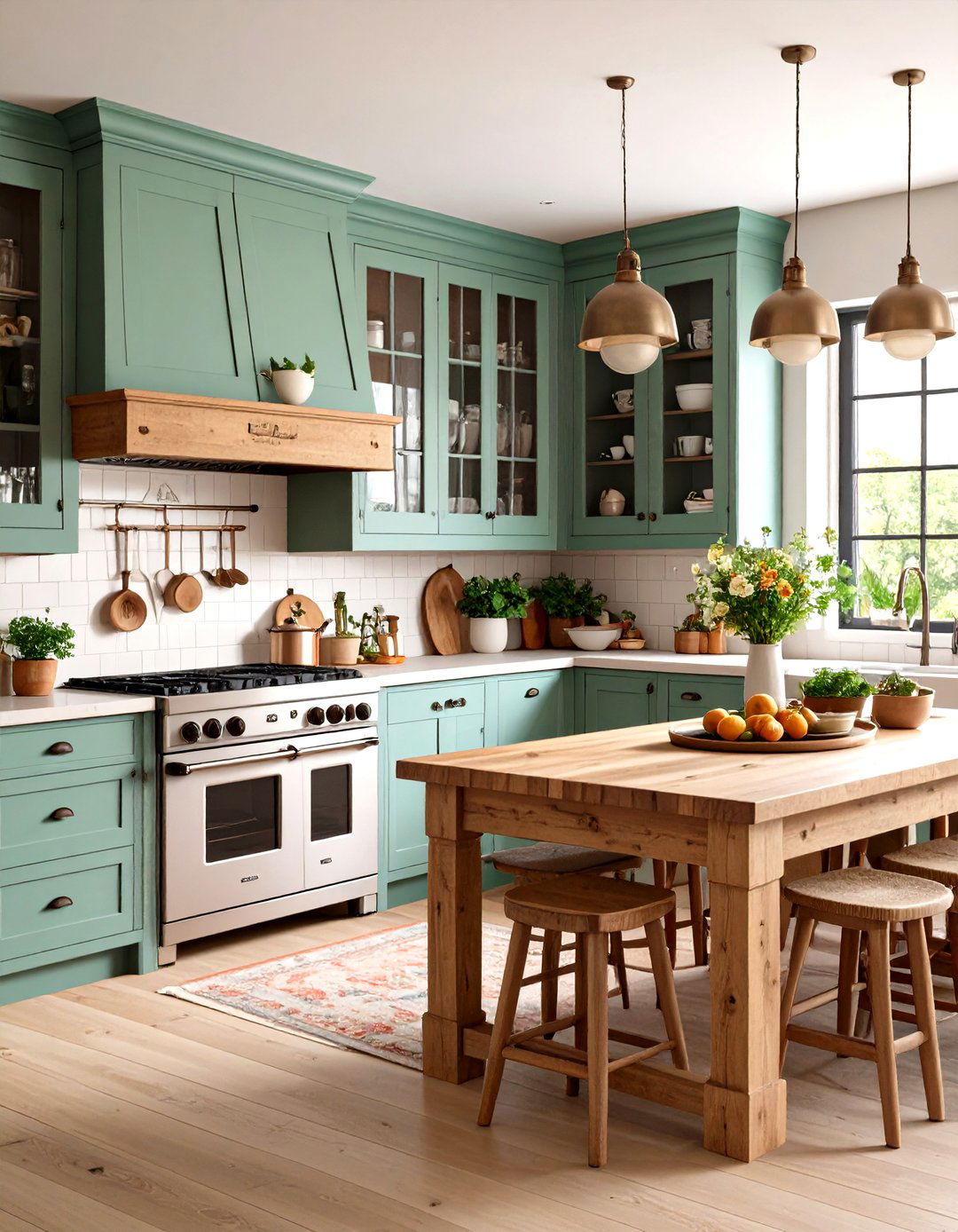The Freestanding Furniture Kitchen - 30 earthy boho kitchen ideas