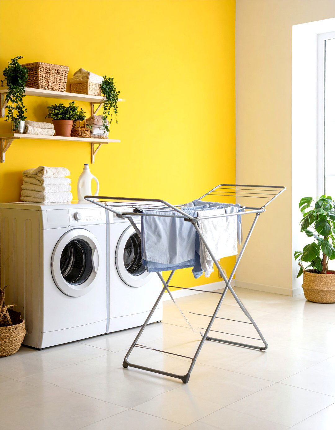 The Freestanding Gullwing Laundry Room Rack - 30 laundry room drying rack ideas