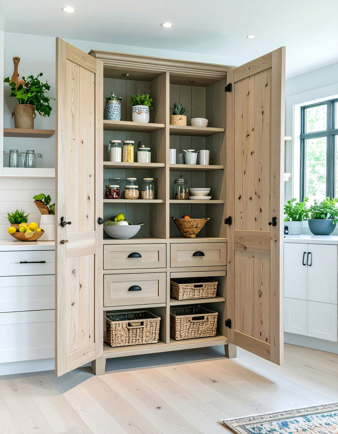 The Freestanding Pantry Armoire - 30 ai pantry organization ideas