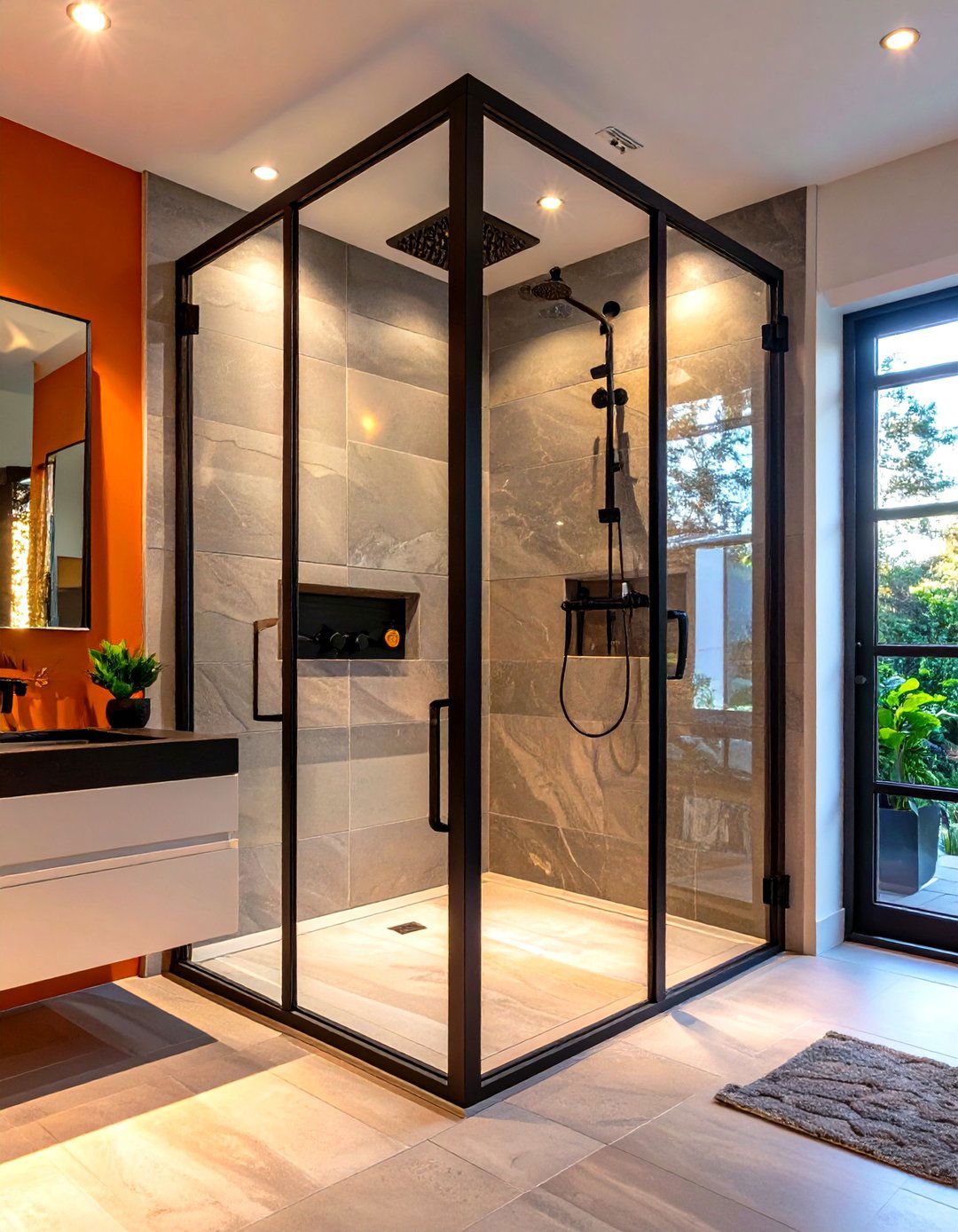 The Freestanding Shower Enclosure - 30 master shower ideas