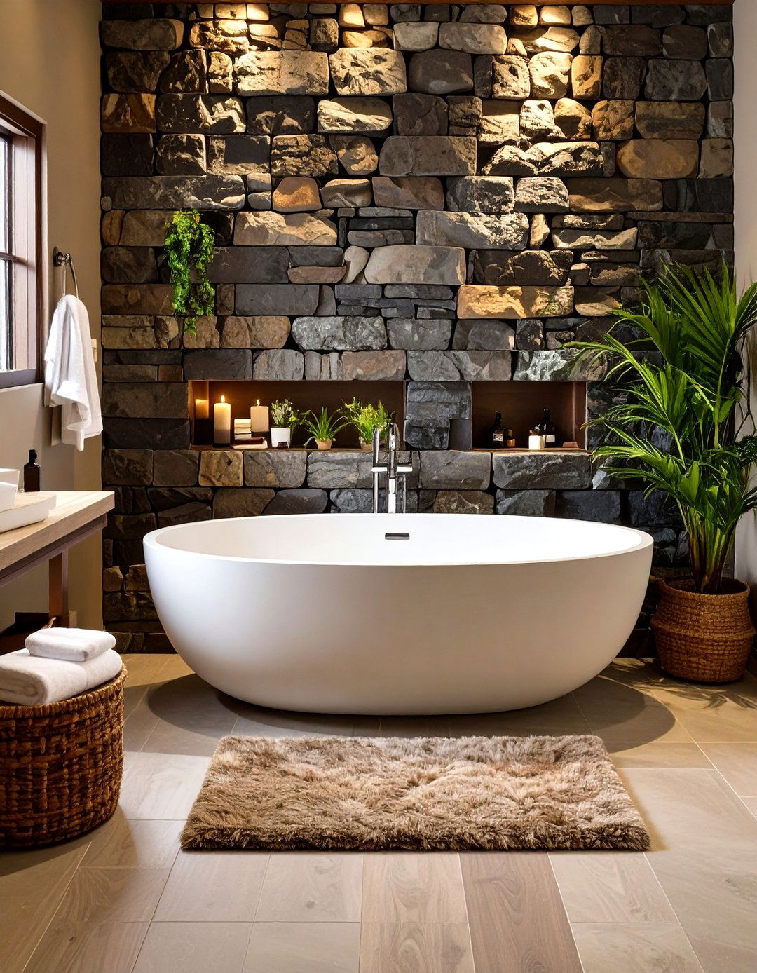 The Freestanding Tub Focus Bathroom - 30 modern rustic bathroom ideas
