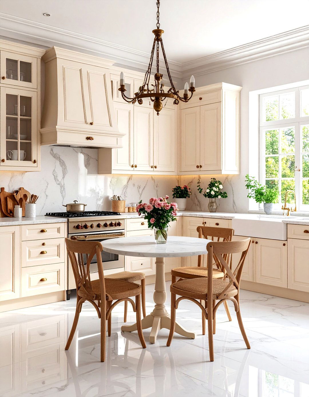 The French Bistro Style Kitchen - 30 limited space small l shaped kitchen design ideas