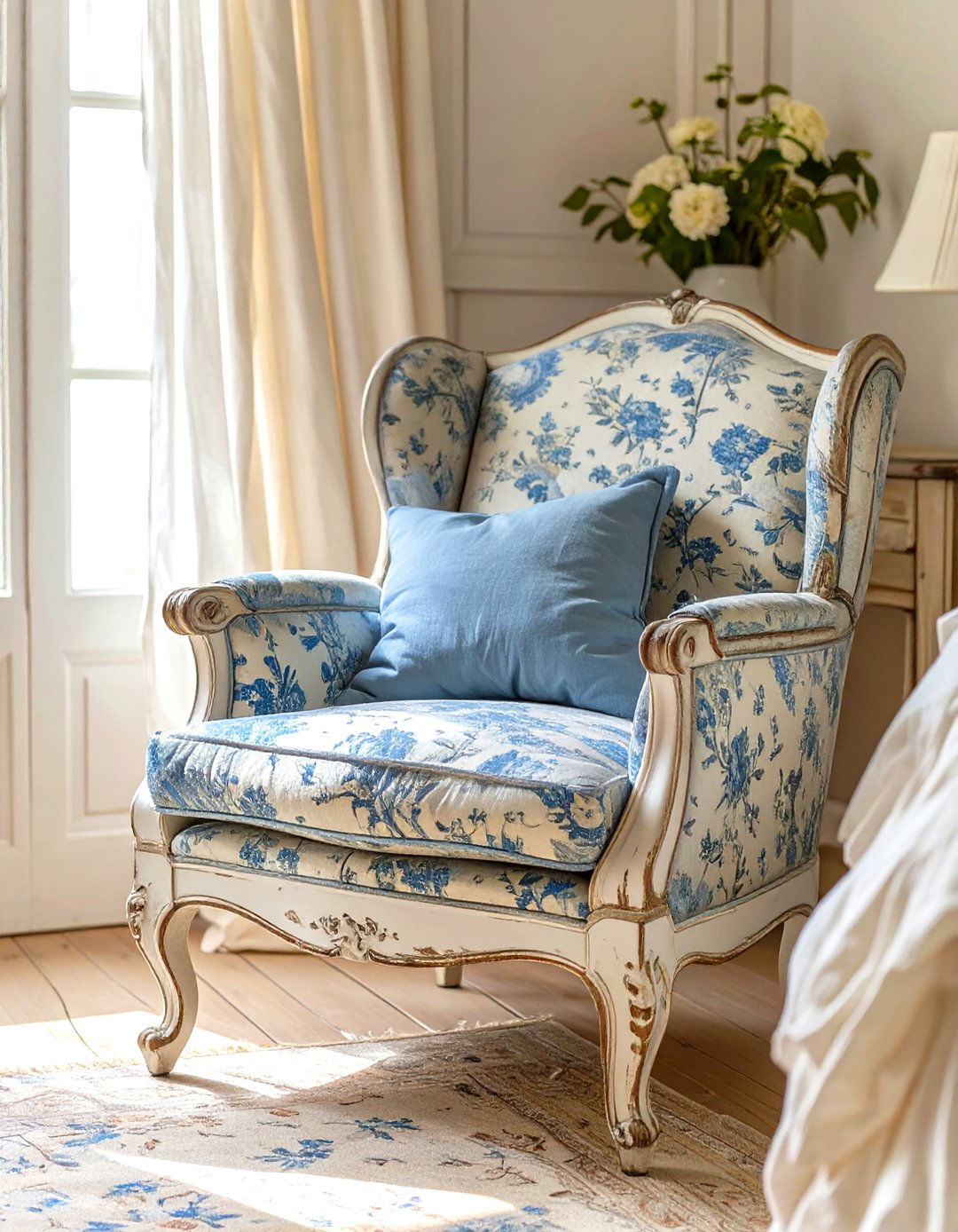 The French Country Bedroom Bergere - 30 bedroom seating ideas
