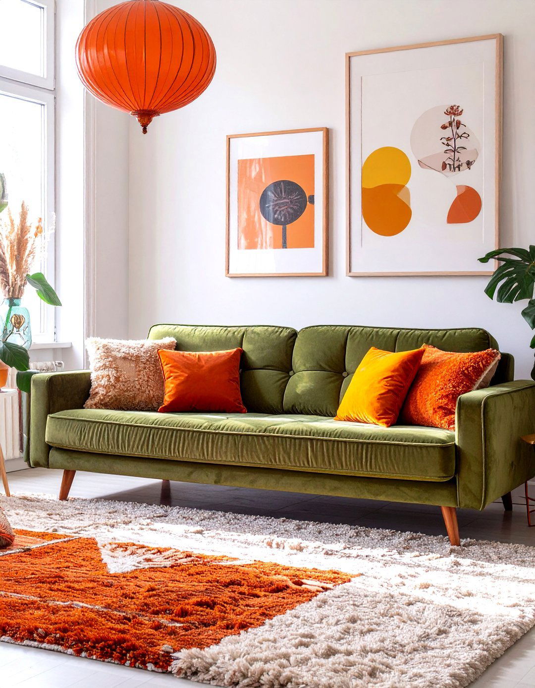 The French Country Living Room - 30 olive green sofa living room ideas